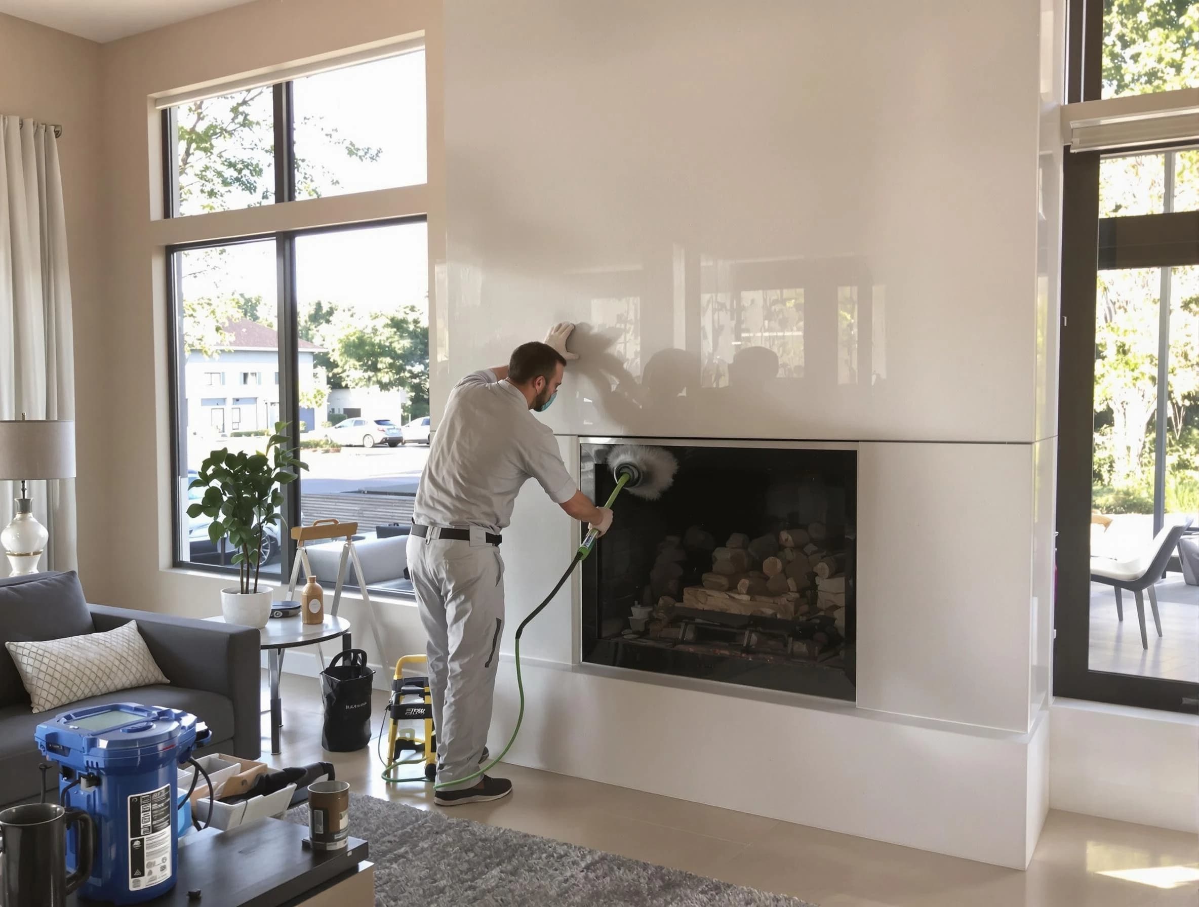 Cedar Hills Chimney Sweep performing thorough soot removal in Cedar Hills, UT