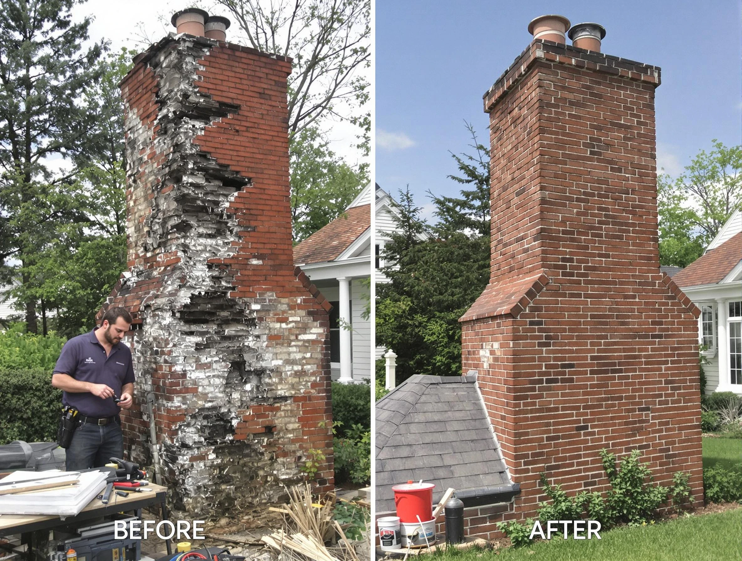 Cedar Hills Chimney Sweep performing a full chimney restoration in Cedar Hills, UT