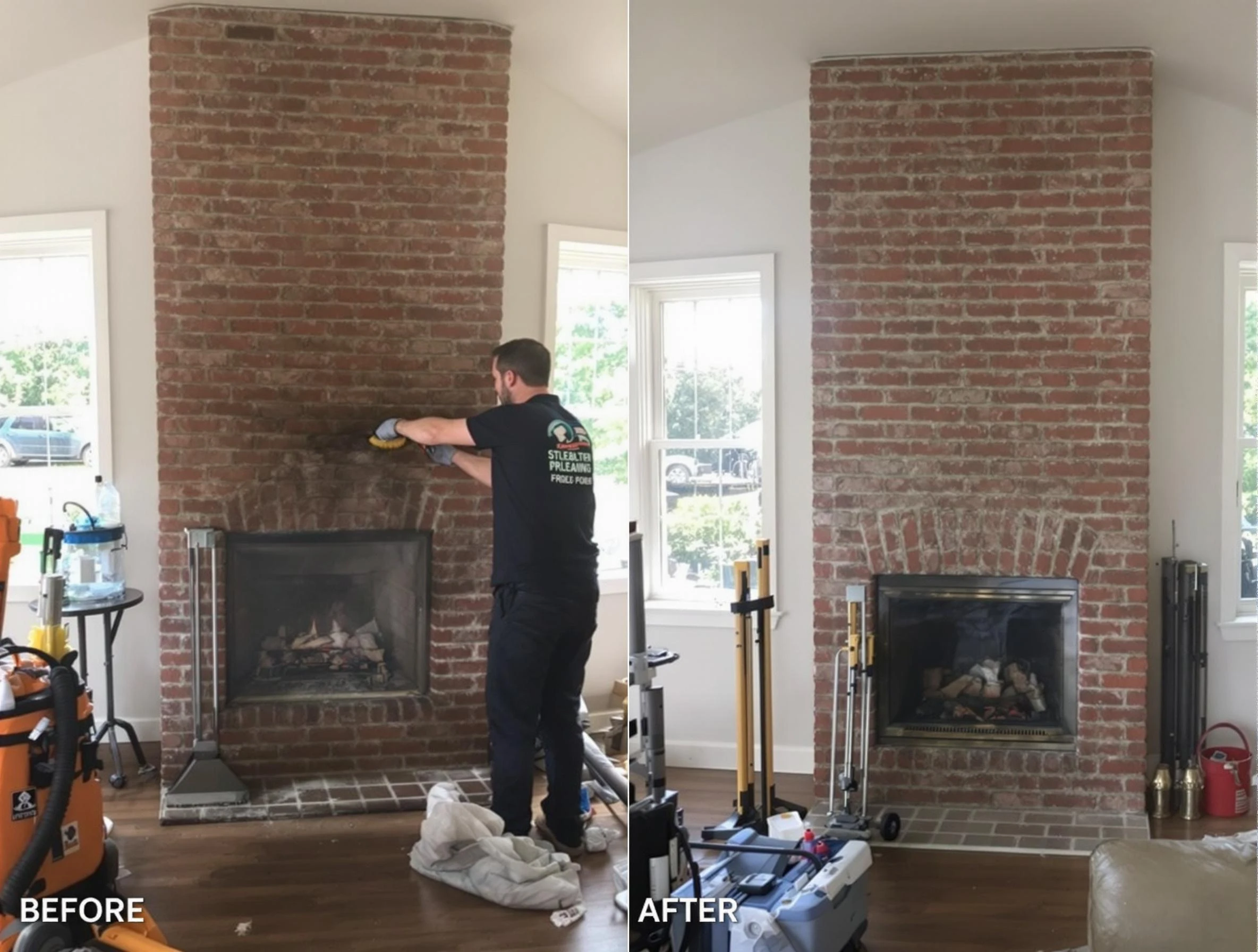Finished chimney sweeping service by Cedar Hills Chimney Sweep in Cedar Hills, UT